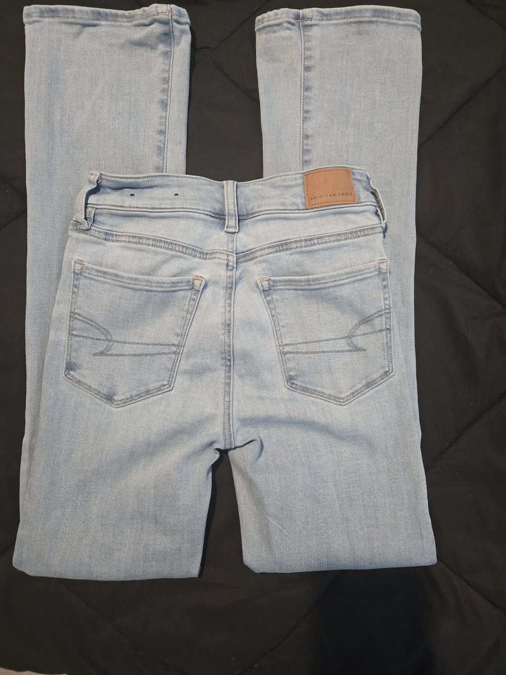 American Eagle Outfitters Light Wash- High Rise Skinny Kick Boot Cut - Picture 4 of 5